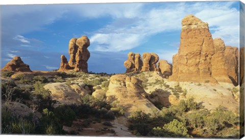 Framed Rocky Landscape Under Blue Sky 2 Print