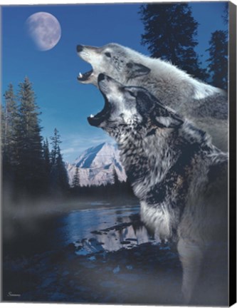 Framed Silvery Moon Print