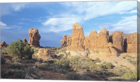 Framed Rocky Landscape Under Blue Sky 10 Print