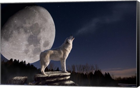 Framed Moonset Print