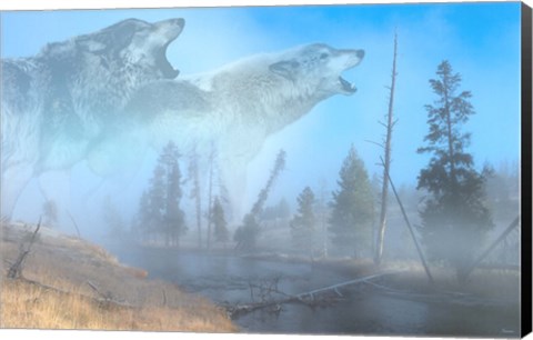 Framed Spirits Of Yellowstone Print