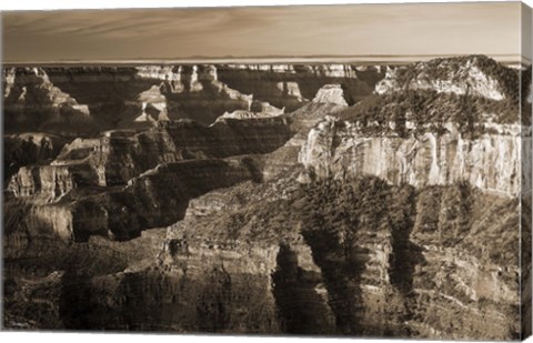 Framed Sepia Grand Canyon 1 Print