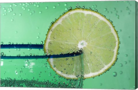 Framed Margarita Glass And Lemon Closeup I Print