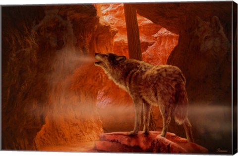 Framed Spirits Of Mist Canyon Print