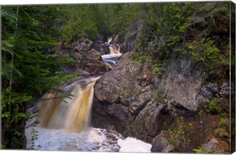 Framed North Shore Waterfall Rapids Print