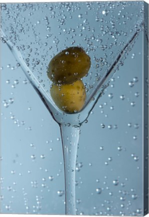 Framed Olive Duo In Martini Glass II Print