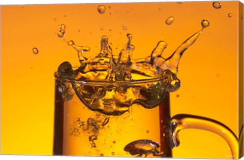 Framed Glass Mug On Bar Splashing II Print