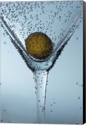 Framed Olive In Martini Glass II Print