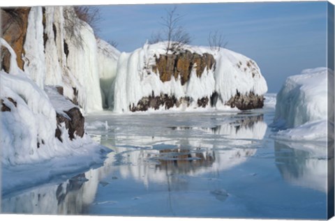 Framed Lake Superior Snow 29 Print