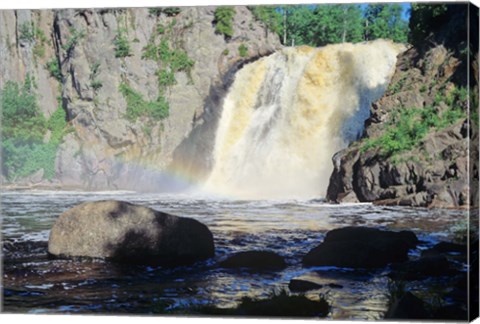 Framed Lake Superior Waterfall 10 Print