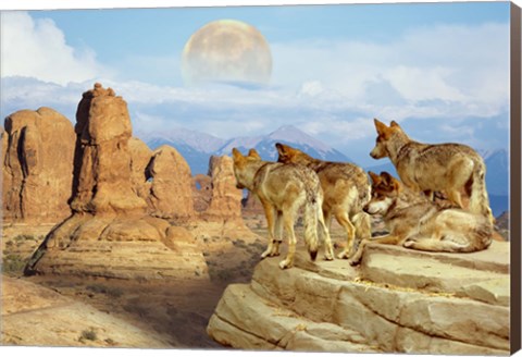 Framed Hot July Moon Print