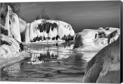 Framed Lake Superior 18 Frozen Print