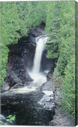 Framed Lake Superior Waterfall 11 Print