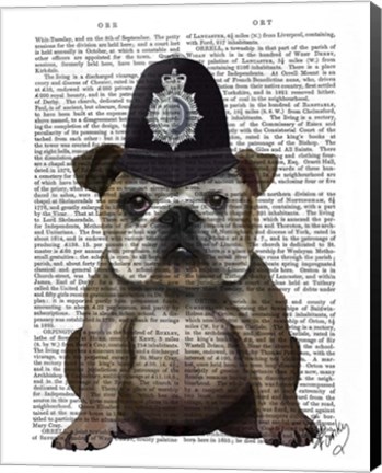 Framed Bulldog Policeman Print