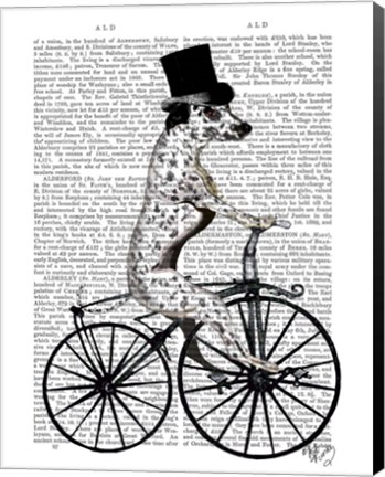 Framed Dalmatian on Bicycle Print