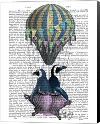 Framed Flying Penguins Print