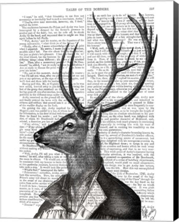 Framed Deer Portrait 2 Print