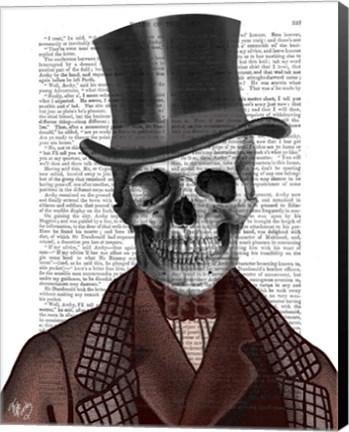 Framed Skeleton Gentleman and Top hat Print