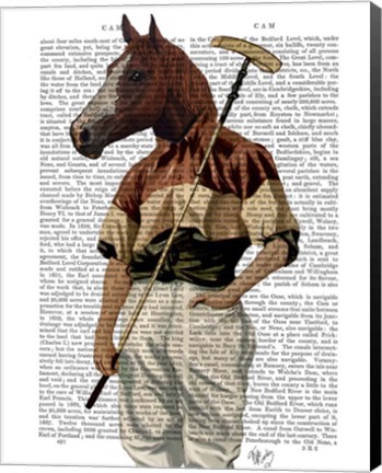 Framed Polo Horse Portrait Print