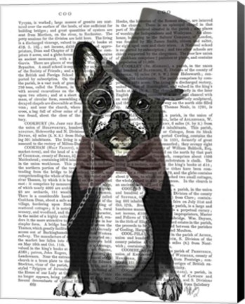 Framed Monsieur Bulldog Print