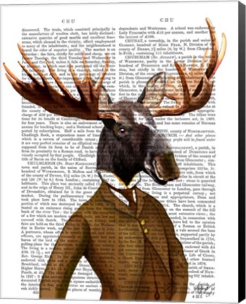 Framed Moose In Suit Portrait Print