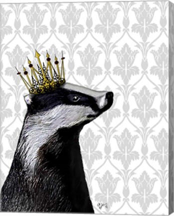 Framed Badger King II Print