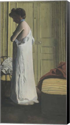 Framed Woman Removing her Chemise, c. 1900 Print