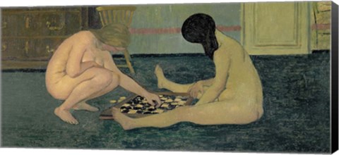 Framed Nude Women Playing at Draughts, 1897 Print