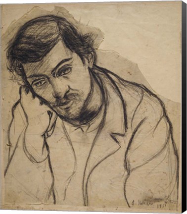 Framed Utrillo Pensive, 1911 Print