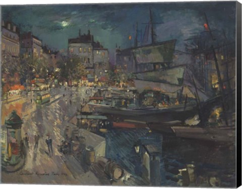 Framed Harbor of Marseille, 1929 Print