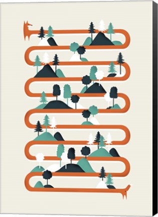 Framed Foxy Stripes Print