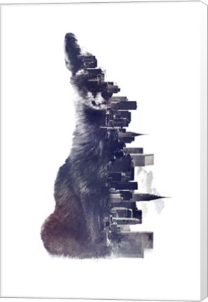 Framed Fox From The City Print