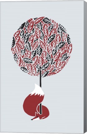 Framed Cherry Tree Fox Print