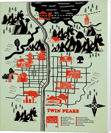 Framed Welcome To Twinpeaks Print