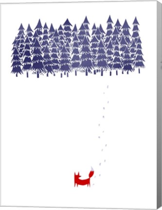 Framed Alone In The Forest Print