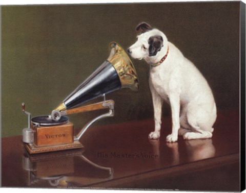 Framed His Master's Voice Print