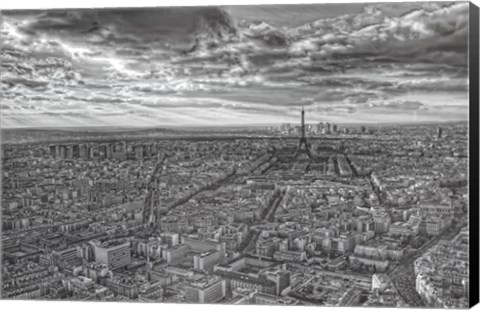 Framed Overlooking Paris Print