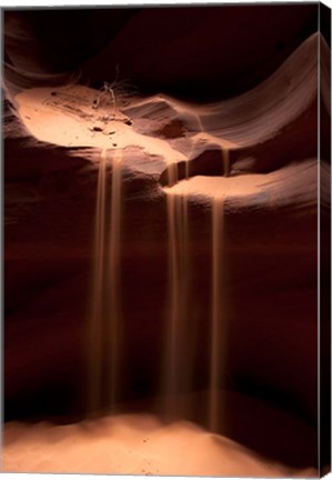 Framed Sand Flowing in Antelope Canyon, Arizona Print