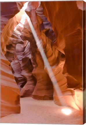 Framed Sunbeam Illuminates Upper Antelope Canyon Print