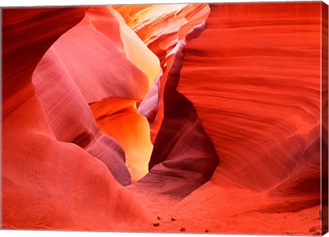 Framed Glowing Sandstone Walls, Lower Antelope Canyon Print