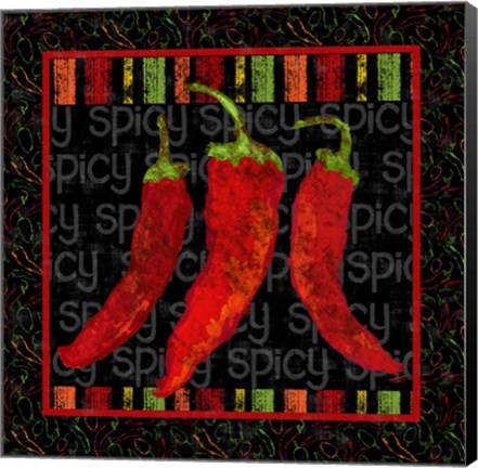 Framed Spicy Peppers II Print