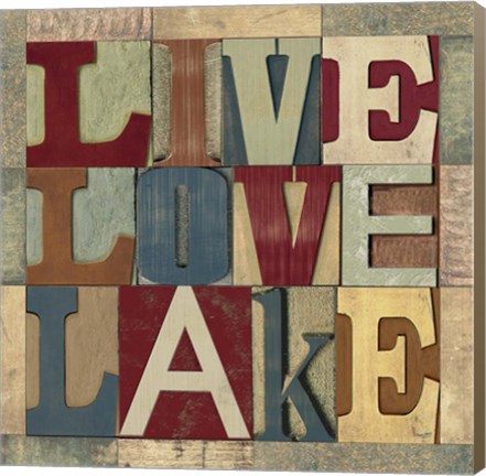 Framed Lake Living Printer Blocks II Print