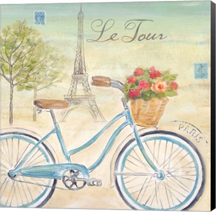 Framed Paris Bike Tour I Print
