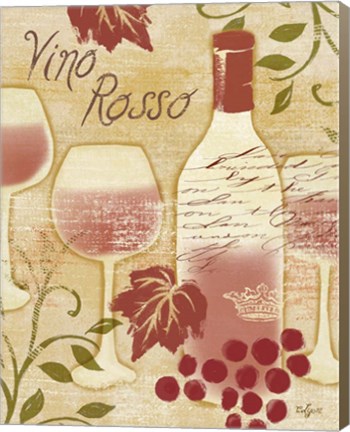 Framed Vino Rosso Print