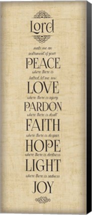 Framed Bible Verse Panel IV (Instrument of Peace) Print