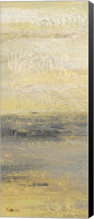 Framed Siena Abstract Yellow Gray Panel II Print