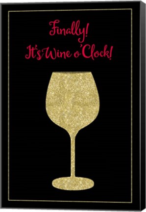 Framed Wine O Clock Print