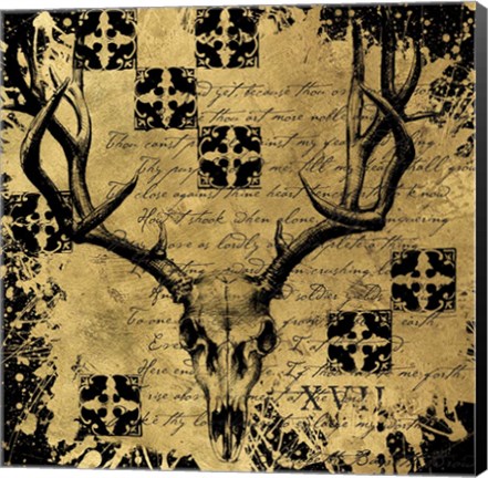 Framed B&amp;G Deer Skull Print
