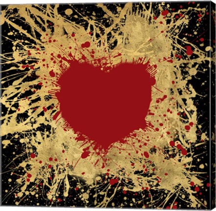 Framed Heart of Gold 1 Print