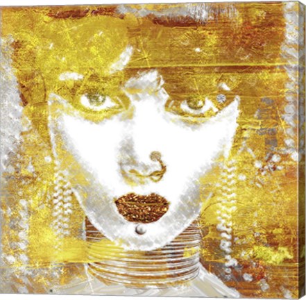 Framed Gold Girl Print